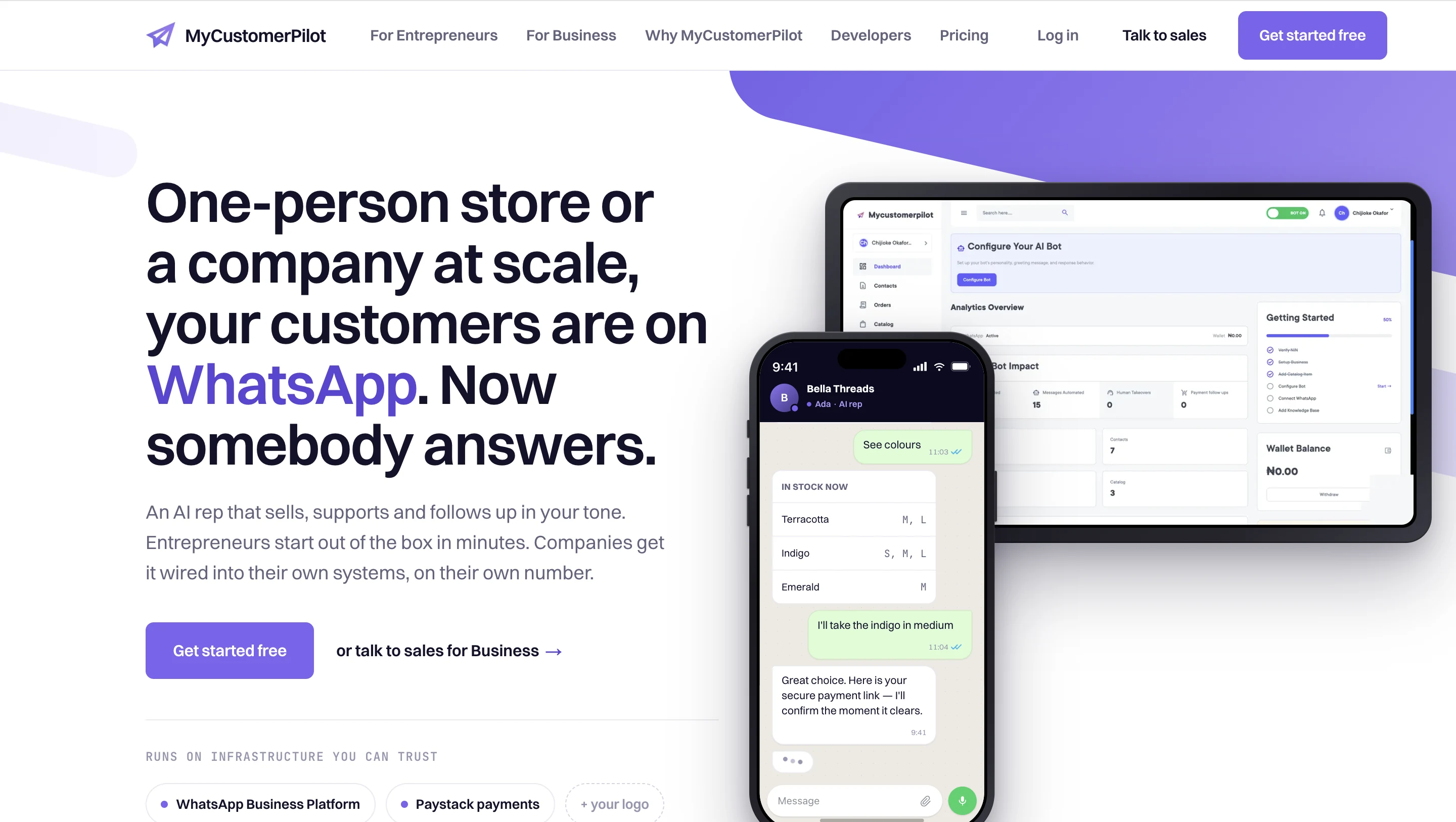 Mycustomerpilot AI Chatbot
